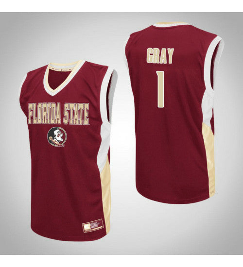 Florida State Seminoles 1 Raiquan Gray Fadeaway College Basketball Jersey Red retro stitched fan jersey RTJ5419 image 1