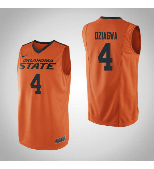 Oklahoma St Cowboys 4 Thomas Dziagwa College Basketball Jersey Orange retro stitched fan jersey RTJ2696 image 1