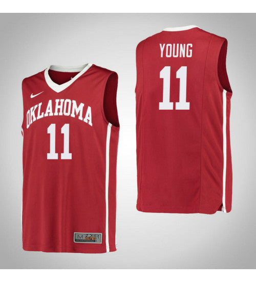 Oklahoma Sooners 11 Trae Young College Basketball Jersey Red 4080 retro stitched fan jersey RTJ8569 image 1