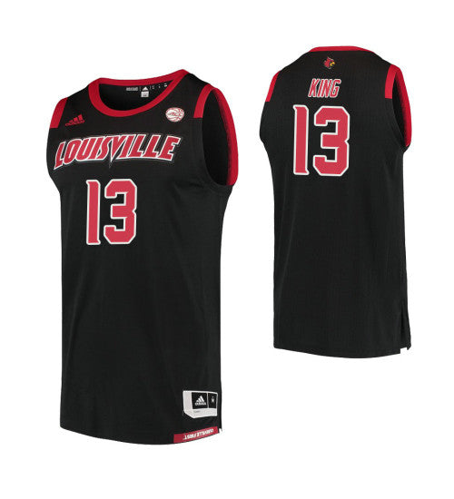 Louisville Cardinals 13 Vj King College Basketball Jersey Black retro stitched fan jersey RTJ4401 image 1
