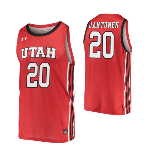 Mikael Jantunen College Basketball Jersey Red Utah Utes retro stitched fan jersey RTJ3524 image 1
