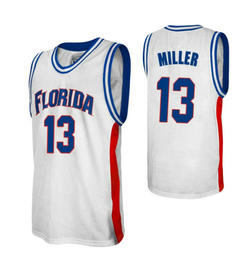 Florida Gators 13 Mike Miller Alumni College Basketball Jersey White retro stitched fan jersey RTJ5456 image 1