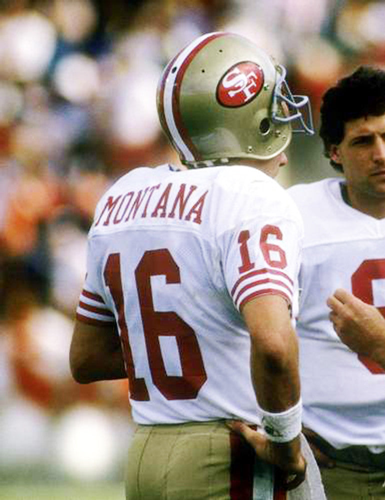 JOMO SF 49ers 1989 Throwback Away Football Jersey, Retro Stitched Jersey
