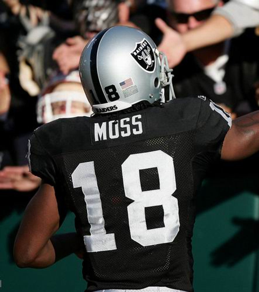 Oakland Raiders Randy Moss 2005 Home Throwback Football Jersey product image