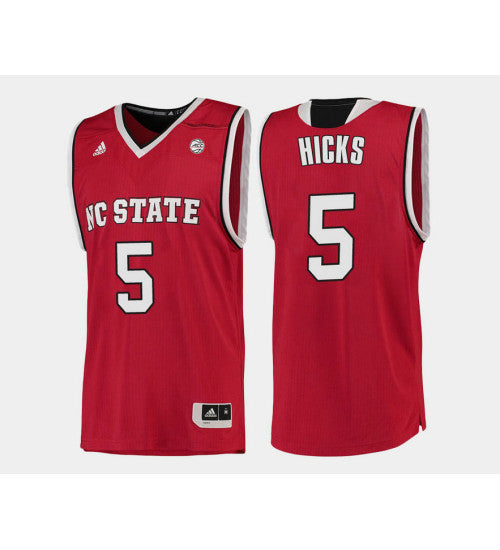 Nc State Wolfpack 5 Darius Hicks Red Road College Basketball Jersey retro stitched fan jersey RTJ3311 image 1
