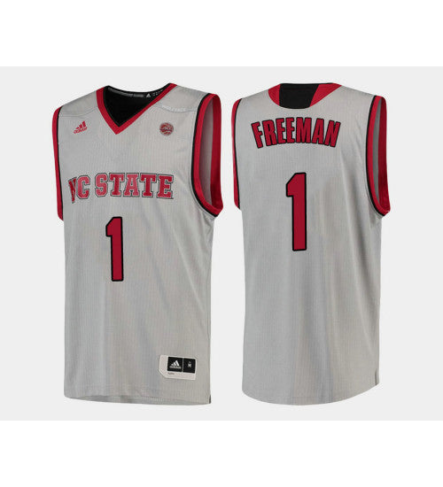 Nc State Wolfpack 1 Lennard Freeman White Home College Basketball Jersey retro stitched fan jersey RTJ9152 image 1