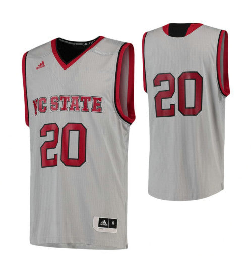 Nc State Wolfpack 20 College Basketball Jersey Gray retro stitched fan jersey RTJ3329 image 1