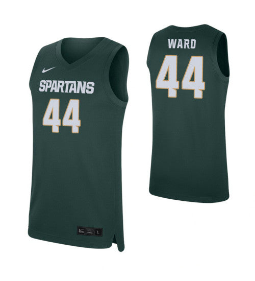Michigan State Spartans 44 Nick Ward Green College Basketball Jersey 8833 retro stitched fan jersey RTJ3816 image 1