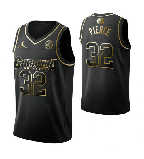 Justin Pierce North Carolina Tar Heels Black Golden Edition College Basketball Jersey retro stitched fan jersey