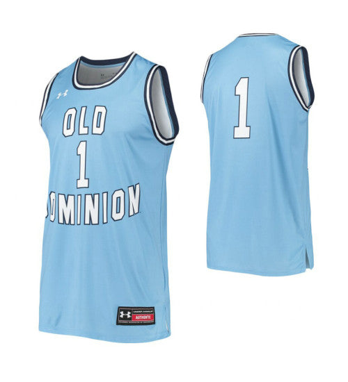 Old Dominion Monarchs 1 College Basketball Jersey Blue retro stitched fan jersey RTJ8480 image 1