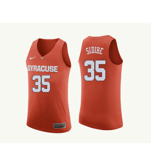 Syracuse Orange 35 Bourama Sidibe College Basketball Jersey Orange retro stitched fan jersey RTJ2215 image 1