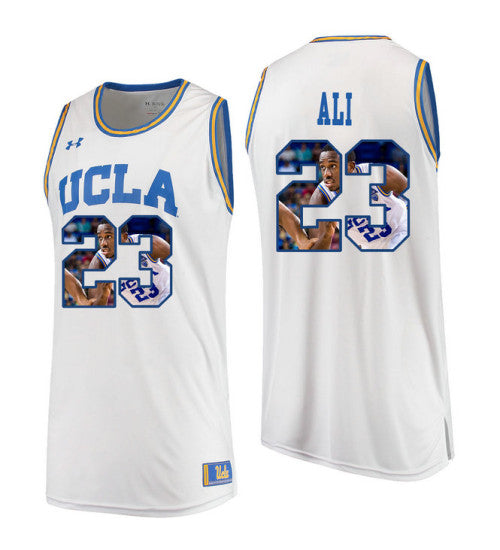 UCLA Bruins 23 Prince Ali College Basketball Jersey White retro stitched fan jersey RTJ7577 image 1