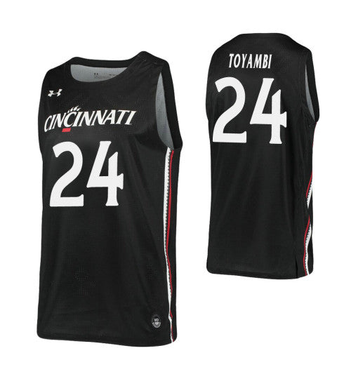 Prince Toyambi College Basketball Jersey Black Cincinnati Bearcats retro stitched fan jersey RTJ8286 image 1