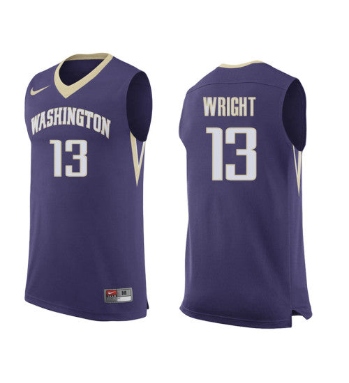 Washington Huskies 13 Hameir Wright College Basketball Jersey Purple 5612 retro stitched fan jersey RTJ7037 image 1