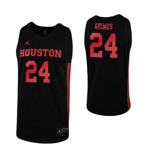 Houston Cougars 24 Quentin Grimes Black College Basketball Jersey retro stitched fan jersey RTJ5176 image 1