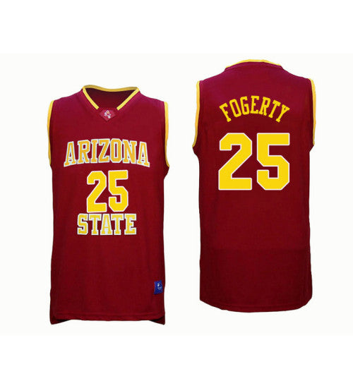Arizona State Sun Devils 25 Grant Fogerty College Basketball Jersey Red retro stitched fan jersey RTJ6597 image 1