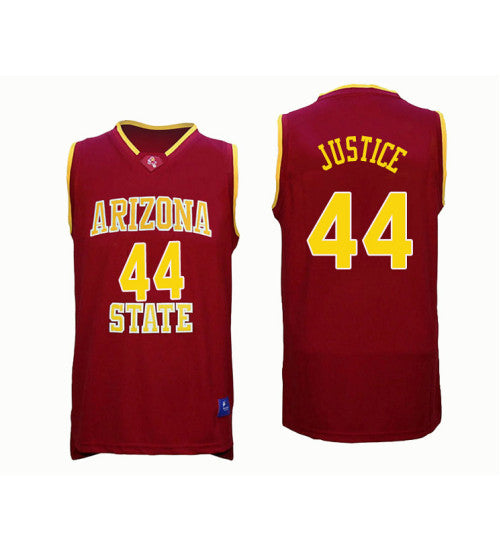 Arizona State Sun Devils 44 Kodi Justice College Basketball Jersey Red retro stitched fan jersey RTJ6578 image 1