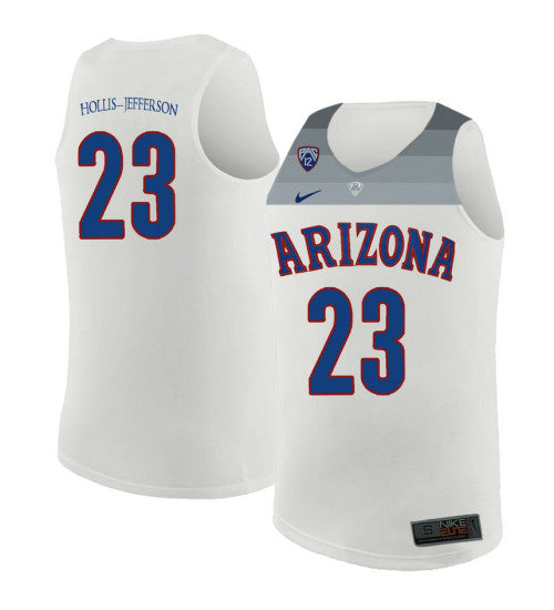 Arizona Wildcats 23 Rondae Hollis Jefferson College Basketball Jersey White 259 retro stitched fan jersey RTJ12390