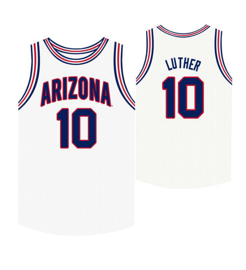 Arizona Wildcats 10 Ryan Luther White College Basketball Jersey retro stitched fan jersey RTJ6529 image 1