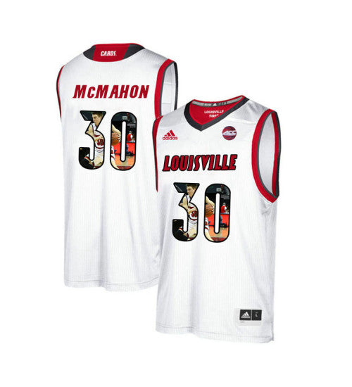 Louisville Cardinals 30 Ryan Mcmahon College Basketball Jersey White retro stitched fan jersey RTJ4353 image 1