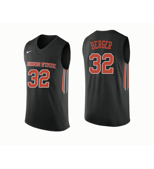Oregon State Beavers 32 Seth Berger College Basketball Jersey Black retro stitched fan jersey RTJ2547 image 1