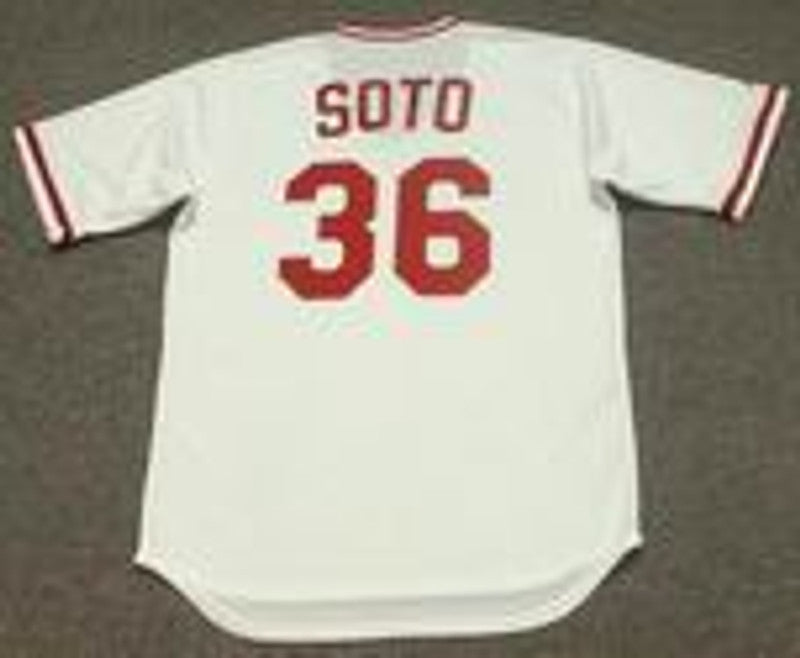 Mario Soto Cincinnati Reds 1984 Baseball jersey retro stitched fan gear RTJ00048