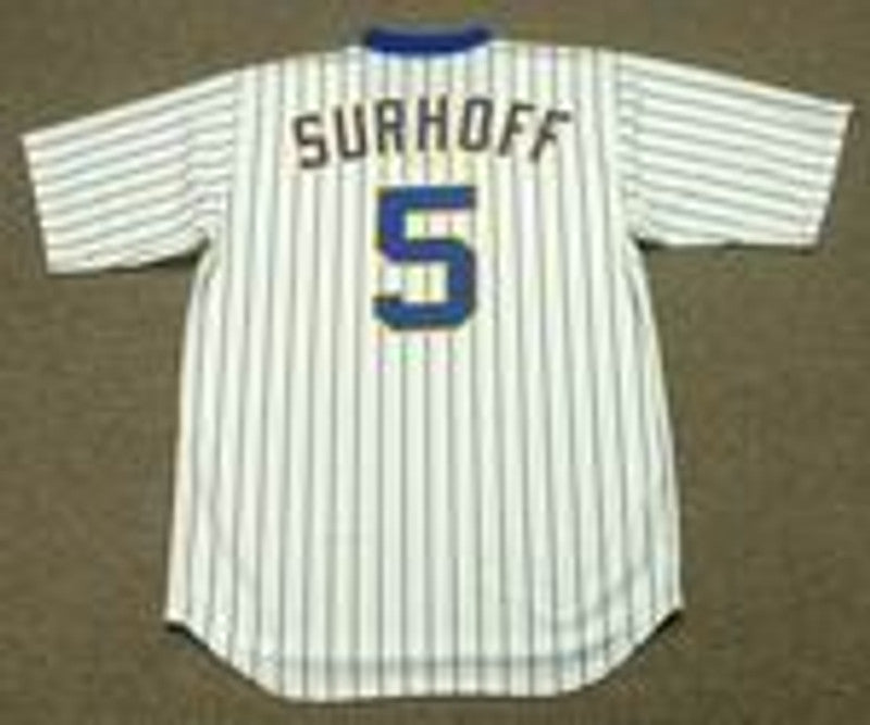 Bj Surhoff Milwaukee Brewers 1987 Baseball jersey retro stitched fan gear RTJ01737