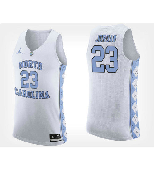 North Carolina Tar Heels 23 Michael Jordan White Road College Basketball Jersey retro stitched fan jersey RTJ3167