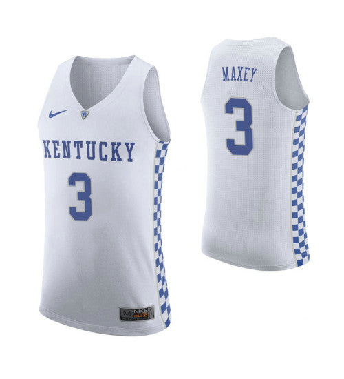 Kentucky Wildcats 3 Tyrese Maxey White College Basketball Jersey retro stitched fan jersey RTJ10345 image 1
