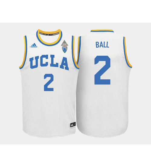 UCLA Bruins 2 Lonzo Ball White Home College Basketball Jersey retro stitched fan jersey RTJ7594 image 1