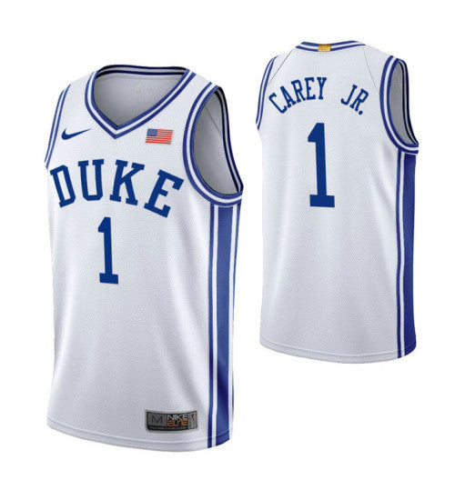 Duke Blue Devils Vernon Carey Jr White College Basketball Jersey retro stitched fan jersey RTJ11415 image 1