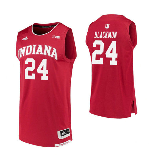 Indiana Hoosiers 24 Vijay Blackmon Crimson College Basketball Jersey retro stitched fan jersey RTJ5010 image 1