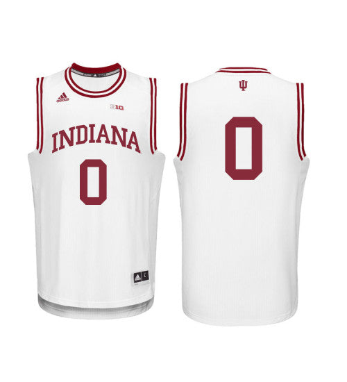 Indiana Hoosiers 0 Curtis Jones College Basketball Jersey White 7565 retro stitched fan jersey RTJ5084 image 1