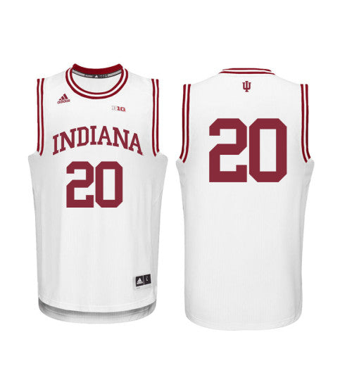 Indiana Hoosiers 20 Deron Davis College Basketball Jersey White 1742 retro stitched fan jersey RTJ10907 image 1
