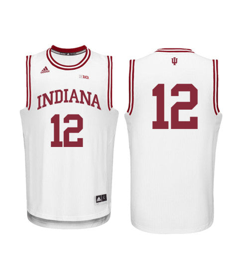 Indiana Hoosiers 12 Ethan Lasko College Basketball Jersey White retro stitched fan jersey RTJ5058 image 1