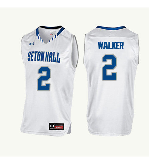 Seton Hall Pirates 2 Jordan Walker College Basketball Jersey White retro stitched fan jersey RTJ2380 image 1