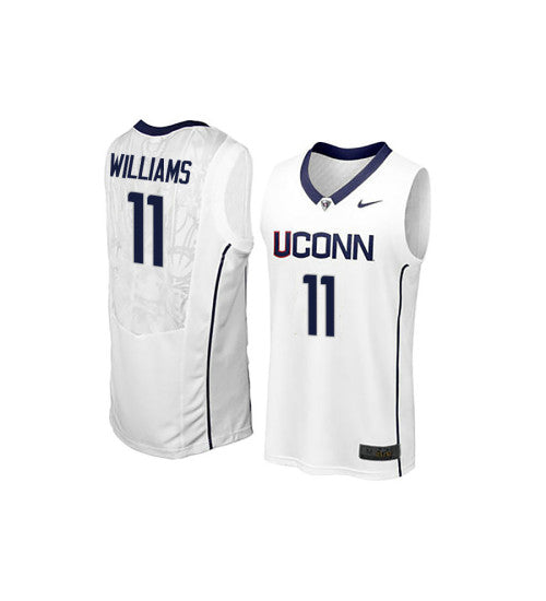 UConn Huskies 11 Kwintin Williams College Basketball Jersey White retro stitched fan jersey RTJ1769 image 1