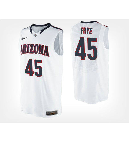 Arizona Wildcats 45 Channing Frye White Road College Basketball Jersey retro stitched fan jersey RTJ12334 image 1