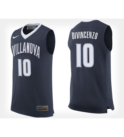Villanova Wildcats 10 Donte Divincenzo Navy Home College Basketball Jersey retro stitched fan jersey RTJ1490 image 1
