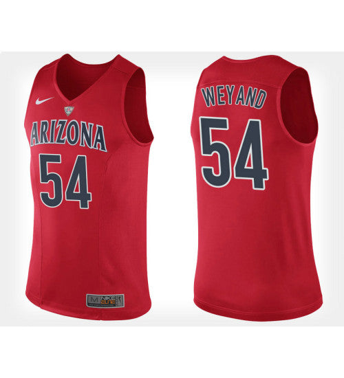Arizona Wildcats 54 Matt Weyand Red Home College Basketball Jersey retro stitched fan jersey RTJ6399 image 1