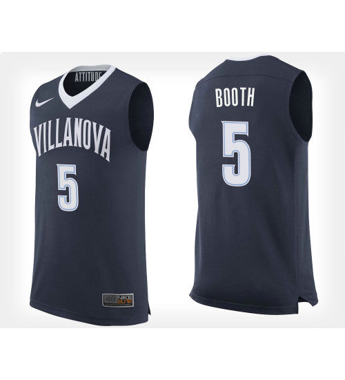 Villanova Wildcats 5 Phil Booth Navy Home College Basketball Jersey retro stitched fan jersey RTJ1408 image 1
