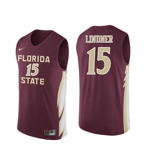Florida State Seminoles 15 Justin Lindner College Basketball Jersey Wine retro stitched fan jersey RTJ5408 image 1