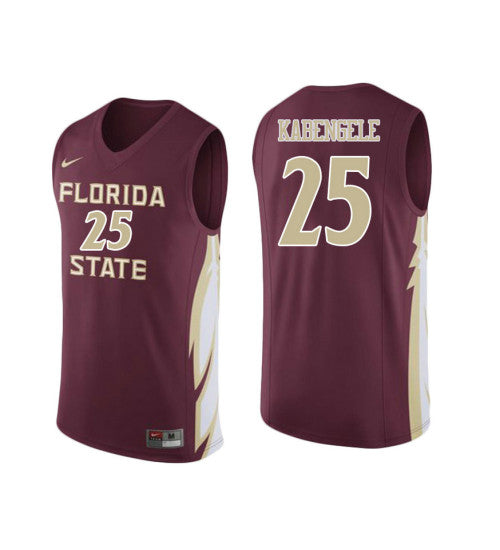Florida State Seminoles 25 Mfiondu Kabengele College Basketball Jersey Wine retro stitched fan jersey RTJ5398 image 1