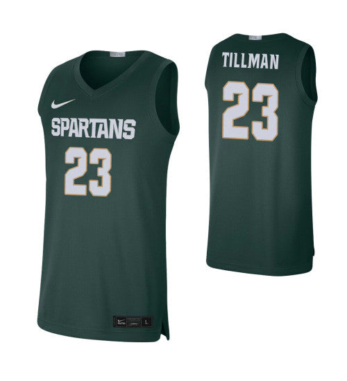 Michigan State Spartans 23 Xavier Tillman Alumni Limited College Basketball Jersey Green retro stitched fan jersey