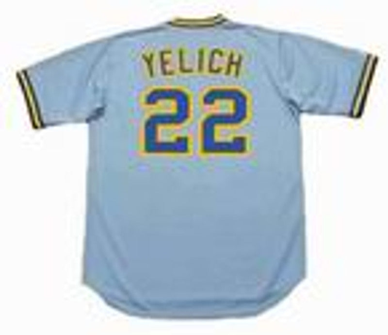 CY MB Milwaukee 1980s Away Throwback Baseball Stitched Jersey, Vintage Baseball Jersey, Retro Sewn Jersey