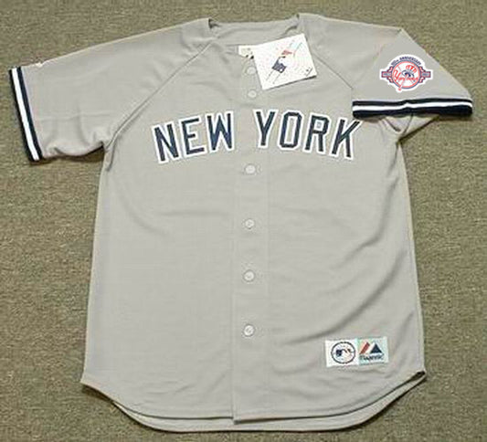 AP NYY 2003 Away Throwback Baseball Stitched Jersey, Vintage Baseball Jersey, Retro Sewn Jersey