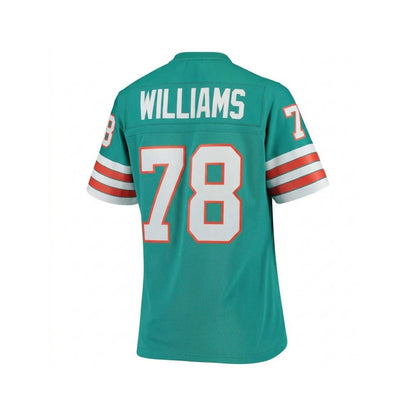 Maxie Williams 78 Miami Dolphins Aqua Football Jersey | RTJ1102