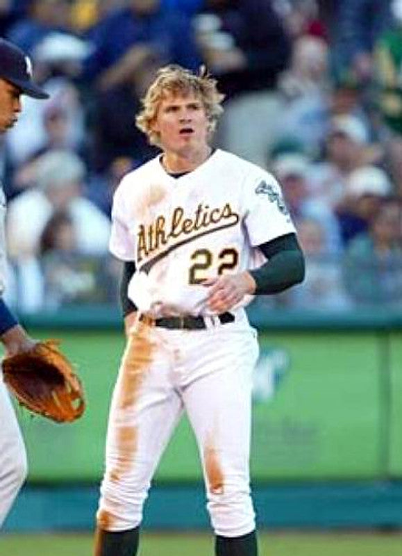 Eric Byrnes Oakland Athletics 2002 Baseball jersey retro stitched fan gear RTJ01015