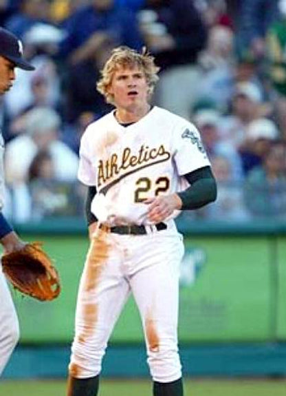 Eric Byrnes Oakland Athletics 2002 Baseball jersey retro stitched fan gear RTJ01015