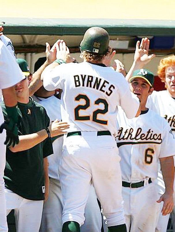 Eric Byrnes Oakland Athletics 2002 Baseball jersey retro stitched fan gear RTJ01015